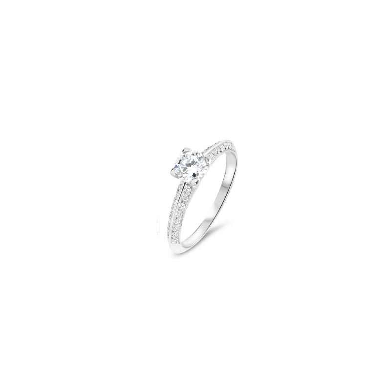 Solitaire diamant Corps Triangle 0,78ct | Or 18k