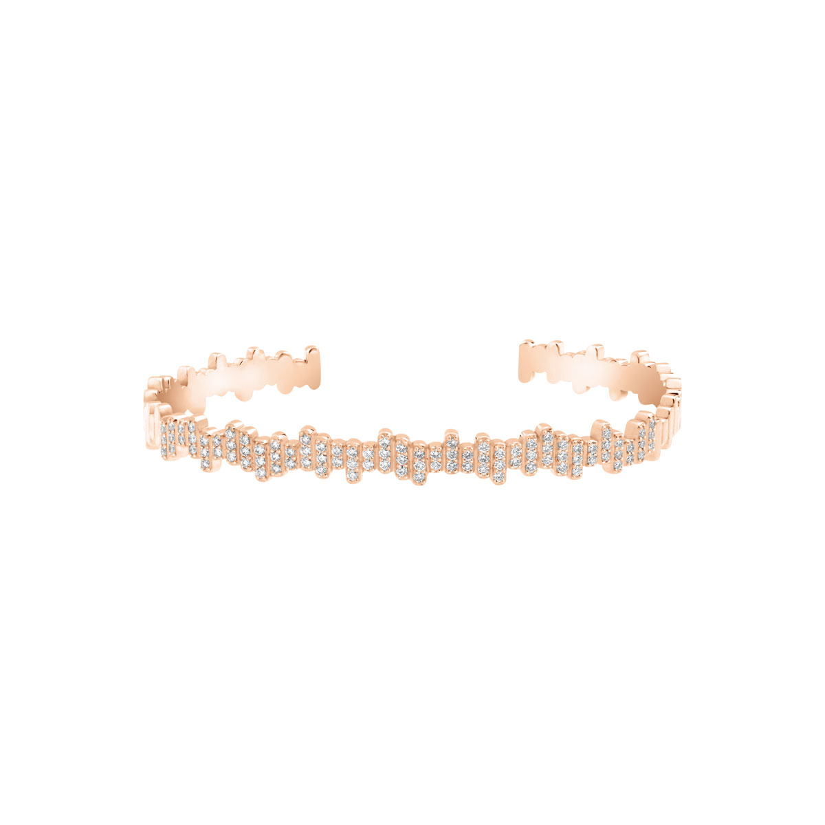 bracelet diamant or rose 18k tendance