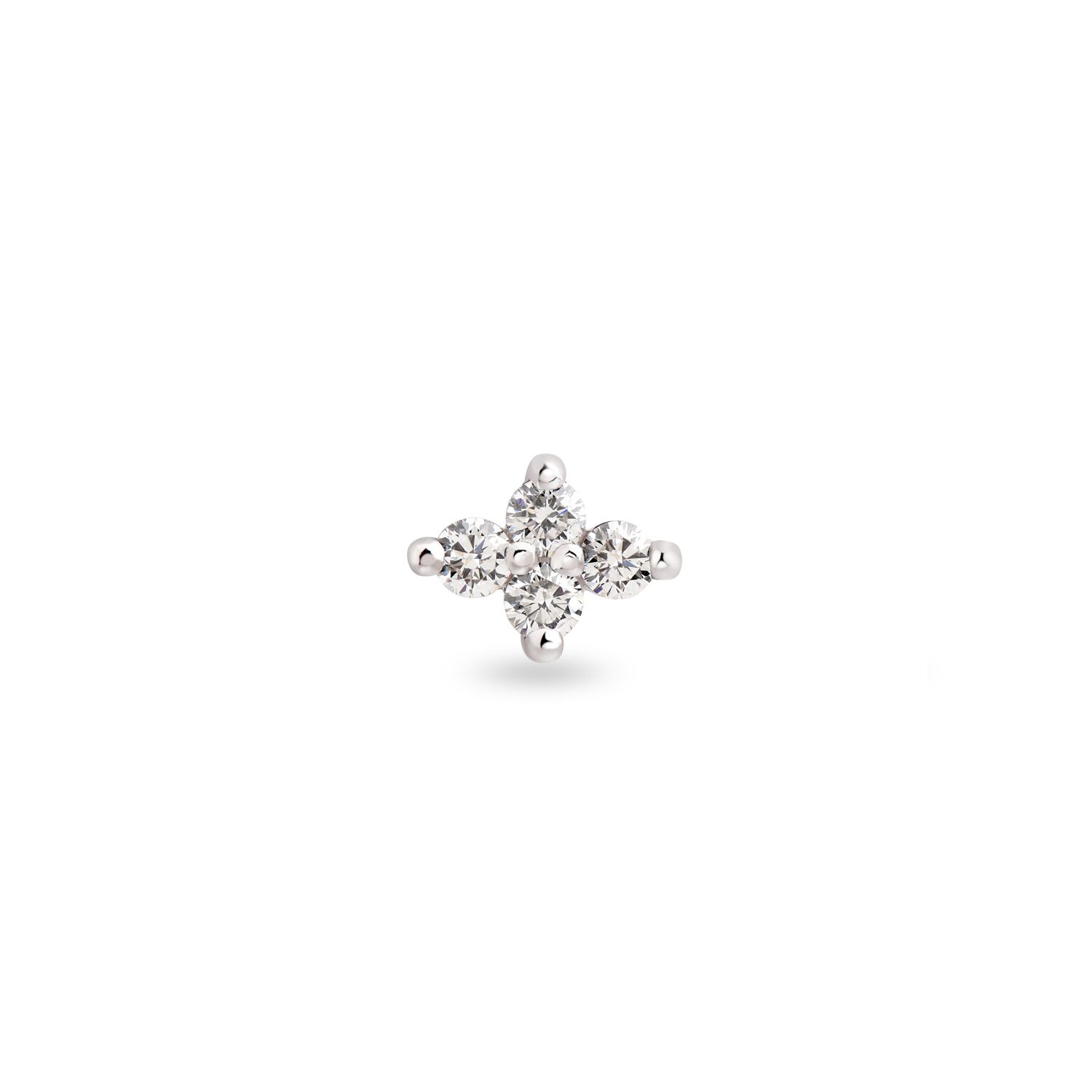 Boucle d'oreille piercing diamants Quatro 0,20ct | Diamants & or