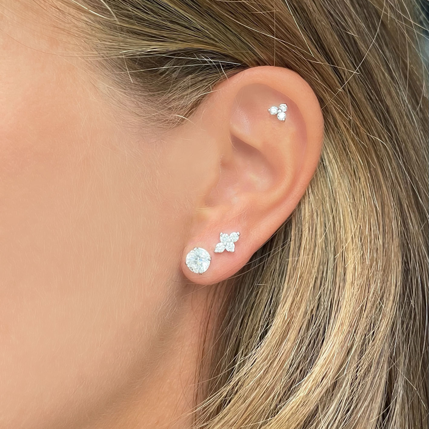 Boucles d'oreilles diamants