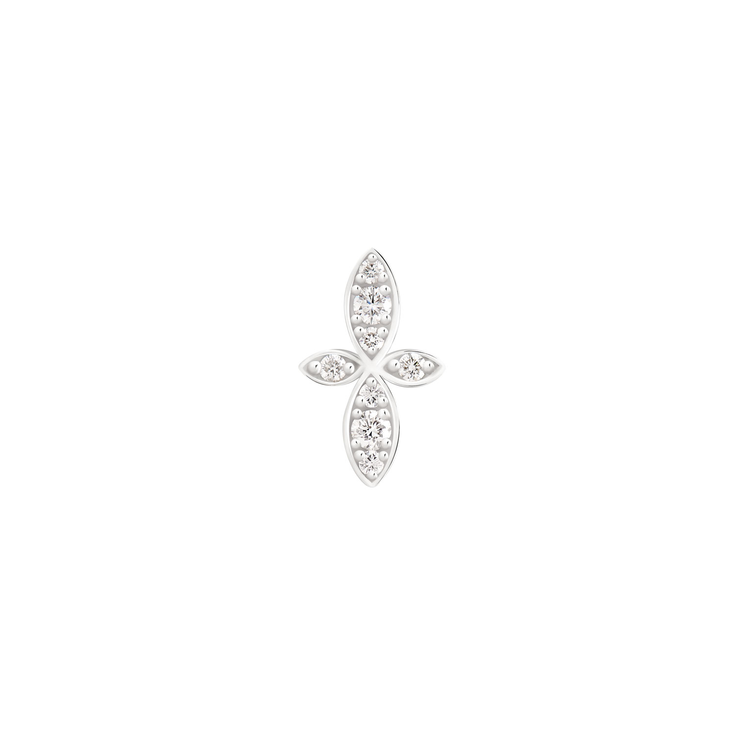 Boucle d'oreille piercing diamants Chloé 0,09ct à l'unité | Or 18k