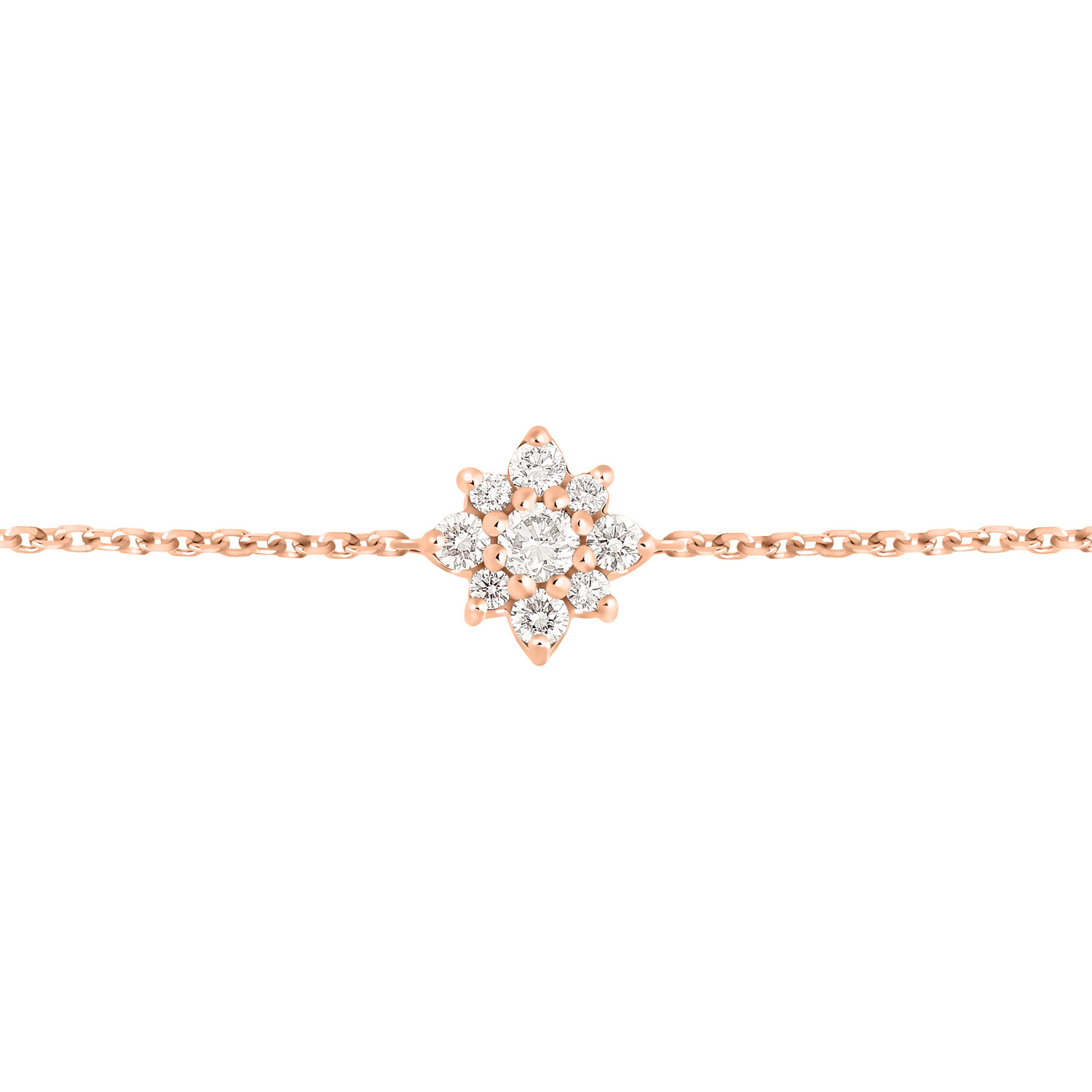 bracelet diamant femme rose or rose