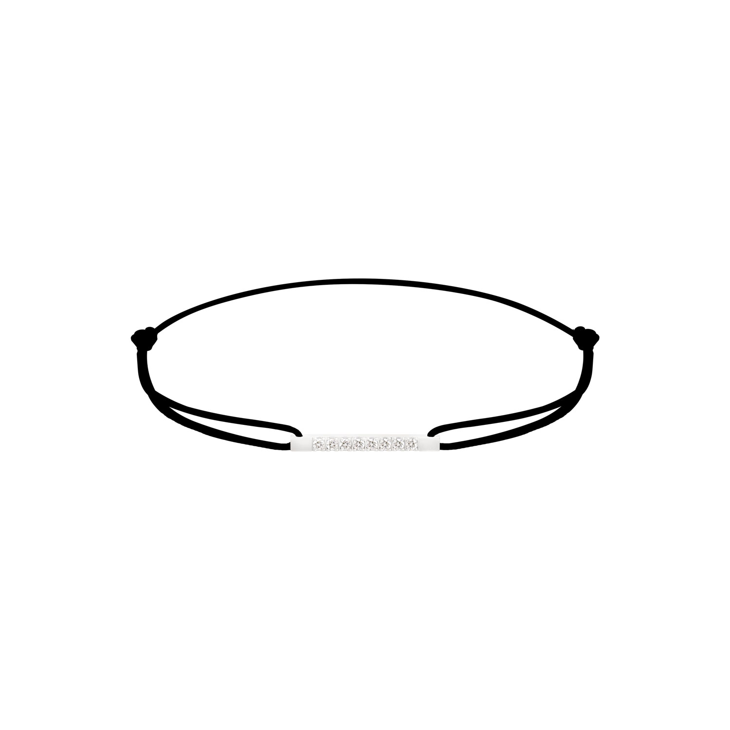 Bracelet en diamants pour homme Happy sur cordon macramé 0,25 carat | Or 18k