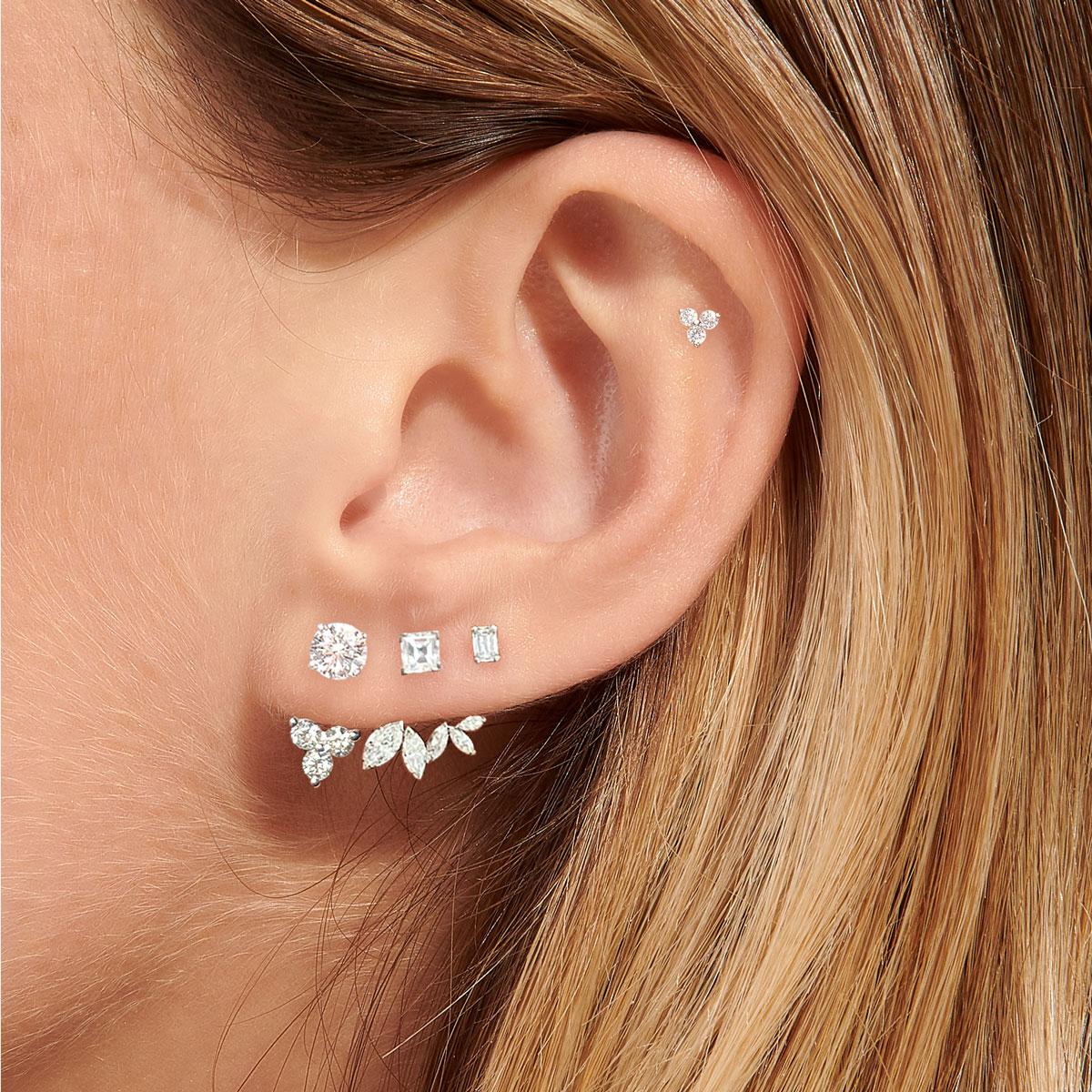 Boucles d'oreilles & piercings en or 18k et diamants naturels