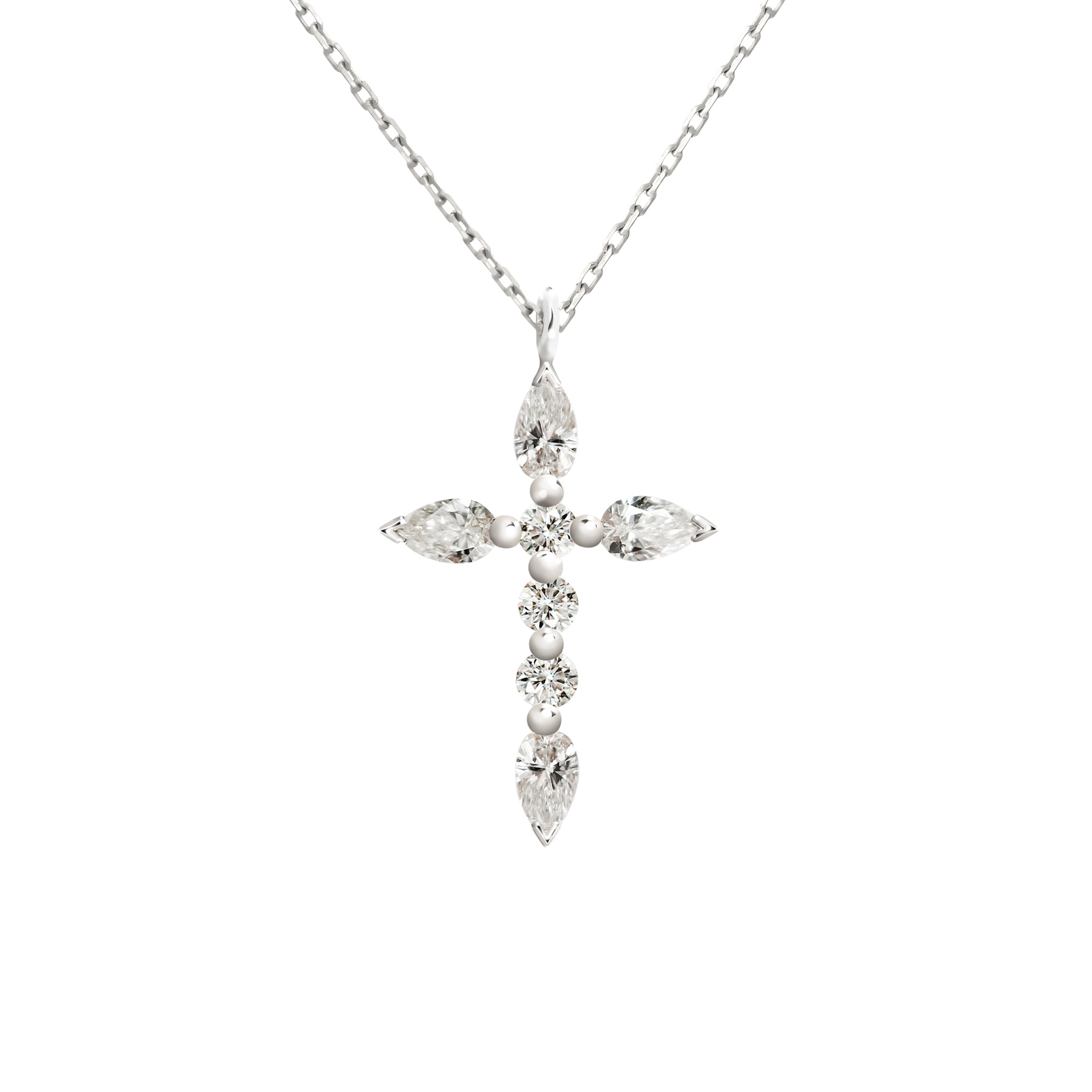 Pendentif en diamants Croix Lily