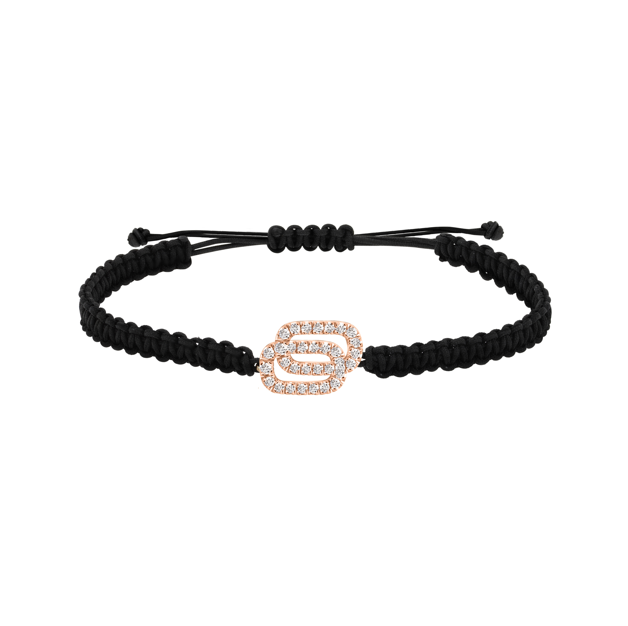 Bracelet  pour homme en diamants sur cordons In love (macramé)