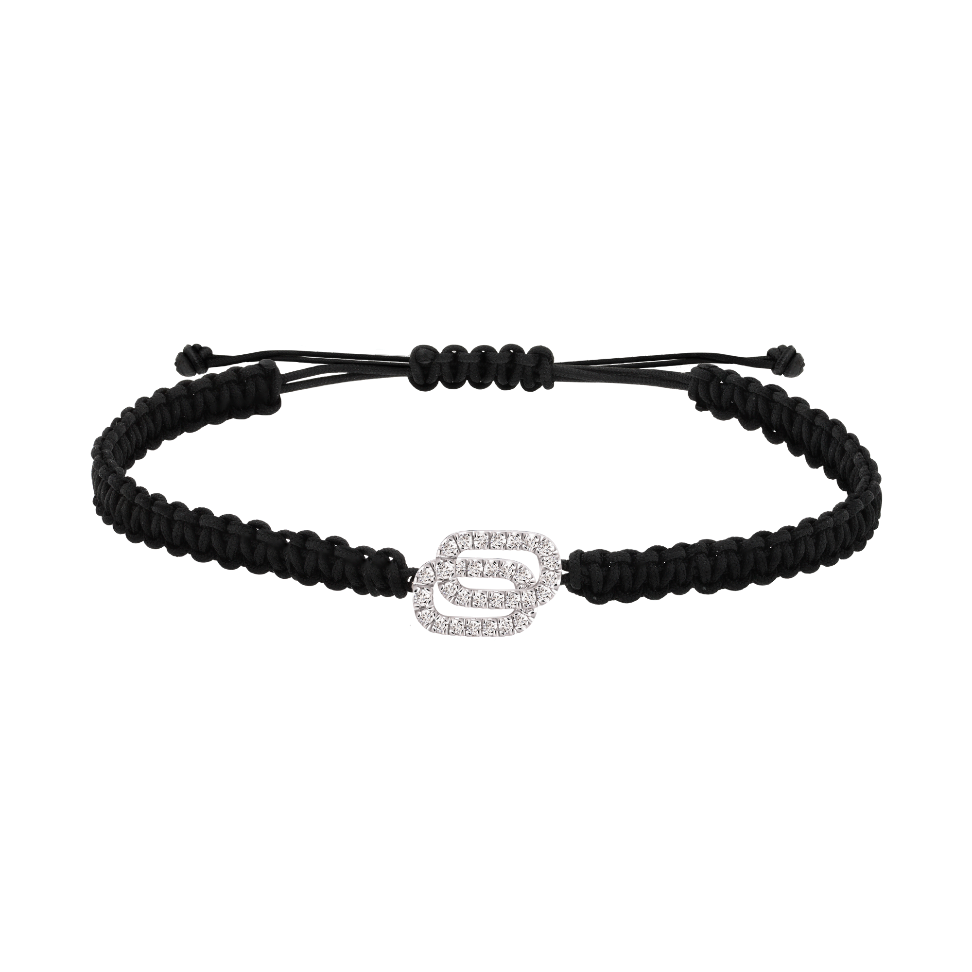 Bracelet  homme en diamants sur cordons In love (macramé)
