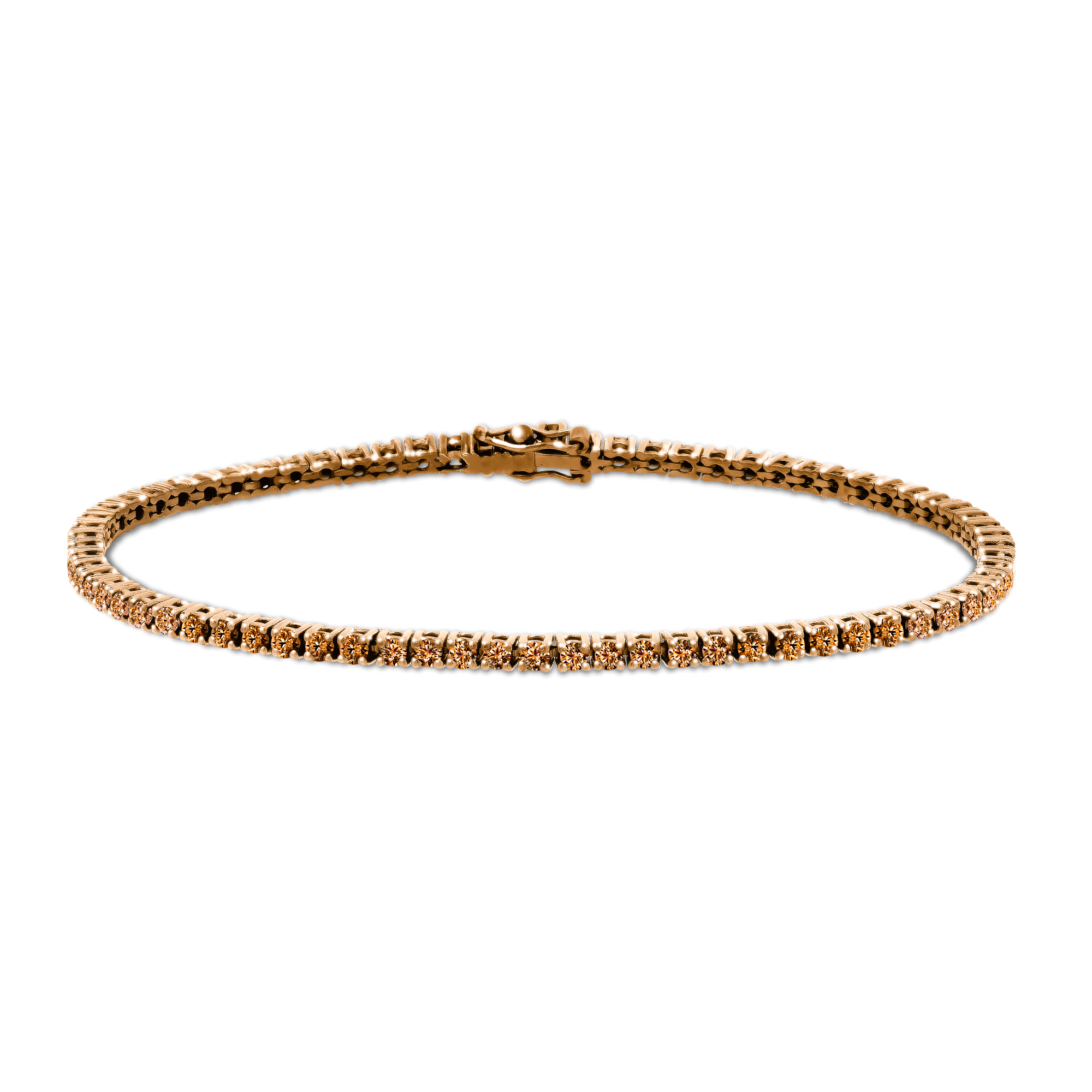 Bracelet homme rivière en diamants cognacs