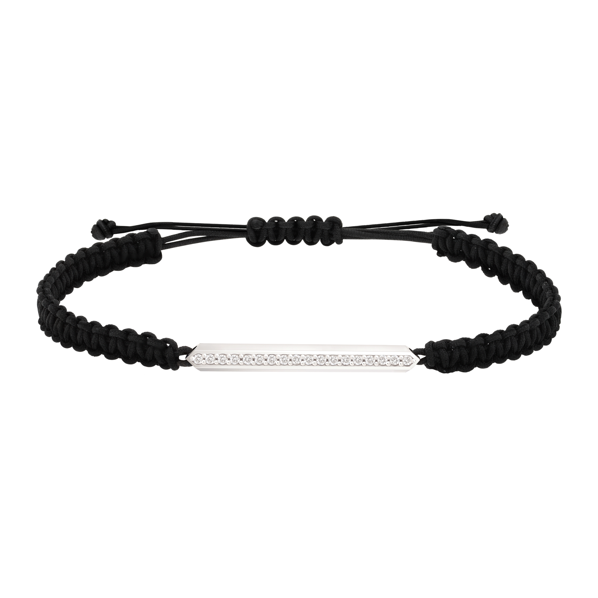 Bracelet homme diamants barrette biseau GM