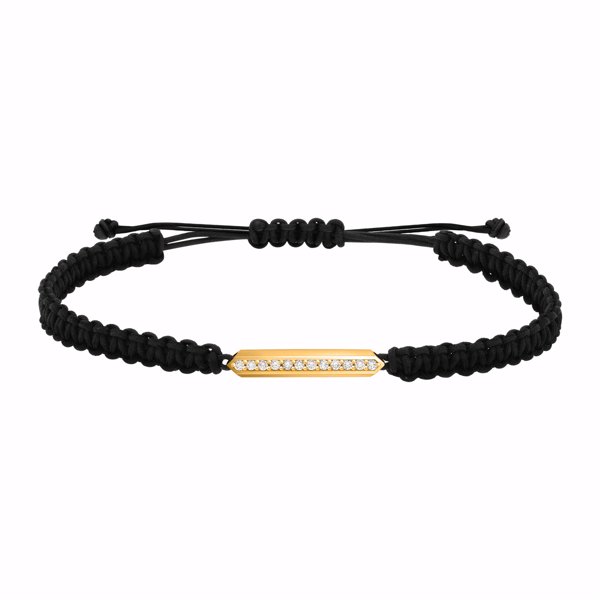 Bracelet homme diamants barrette biseau pm