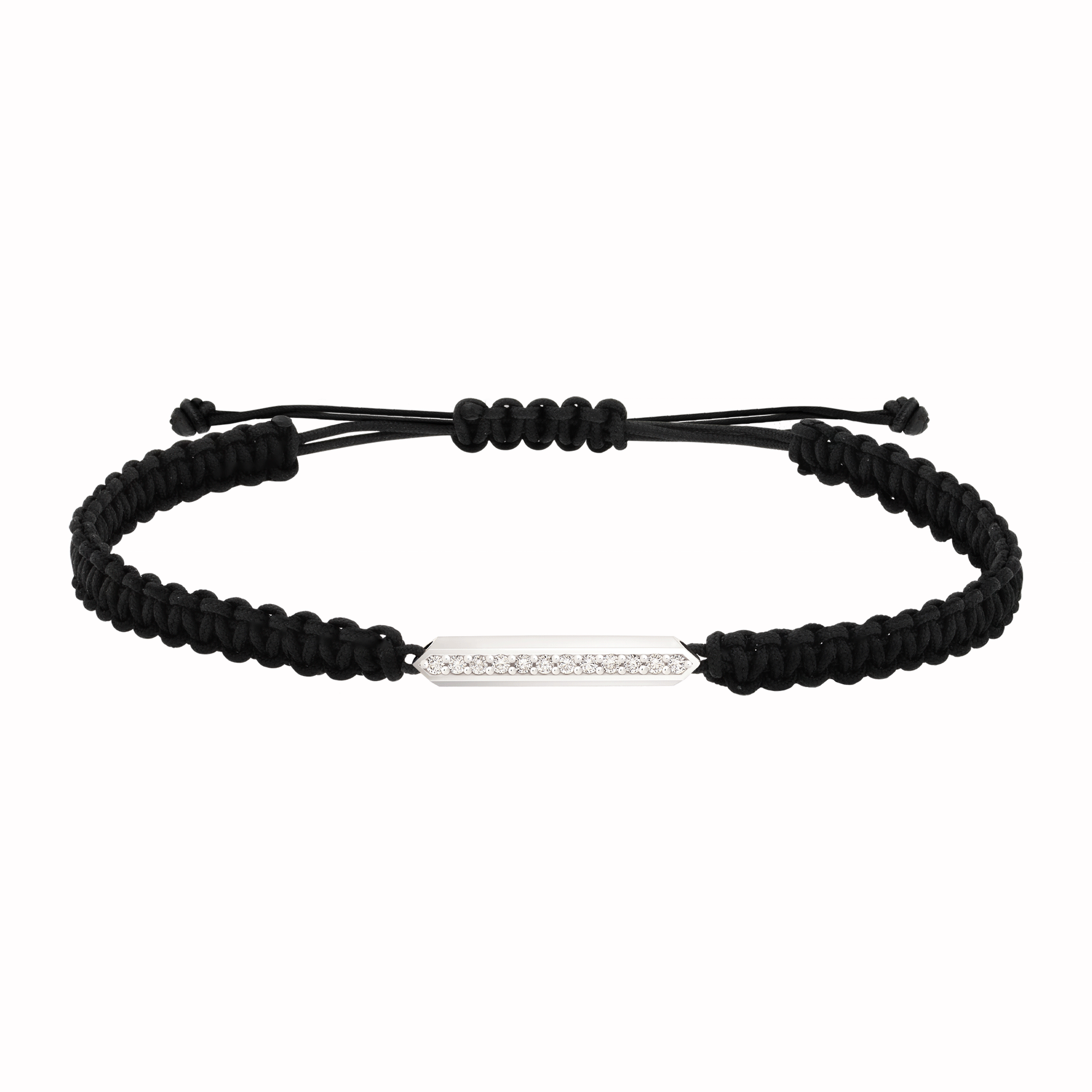 Bracelet homme diamants barrette biseau pm