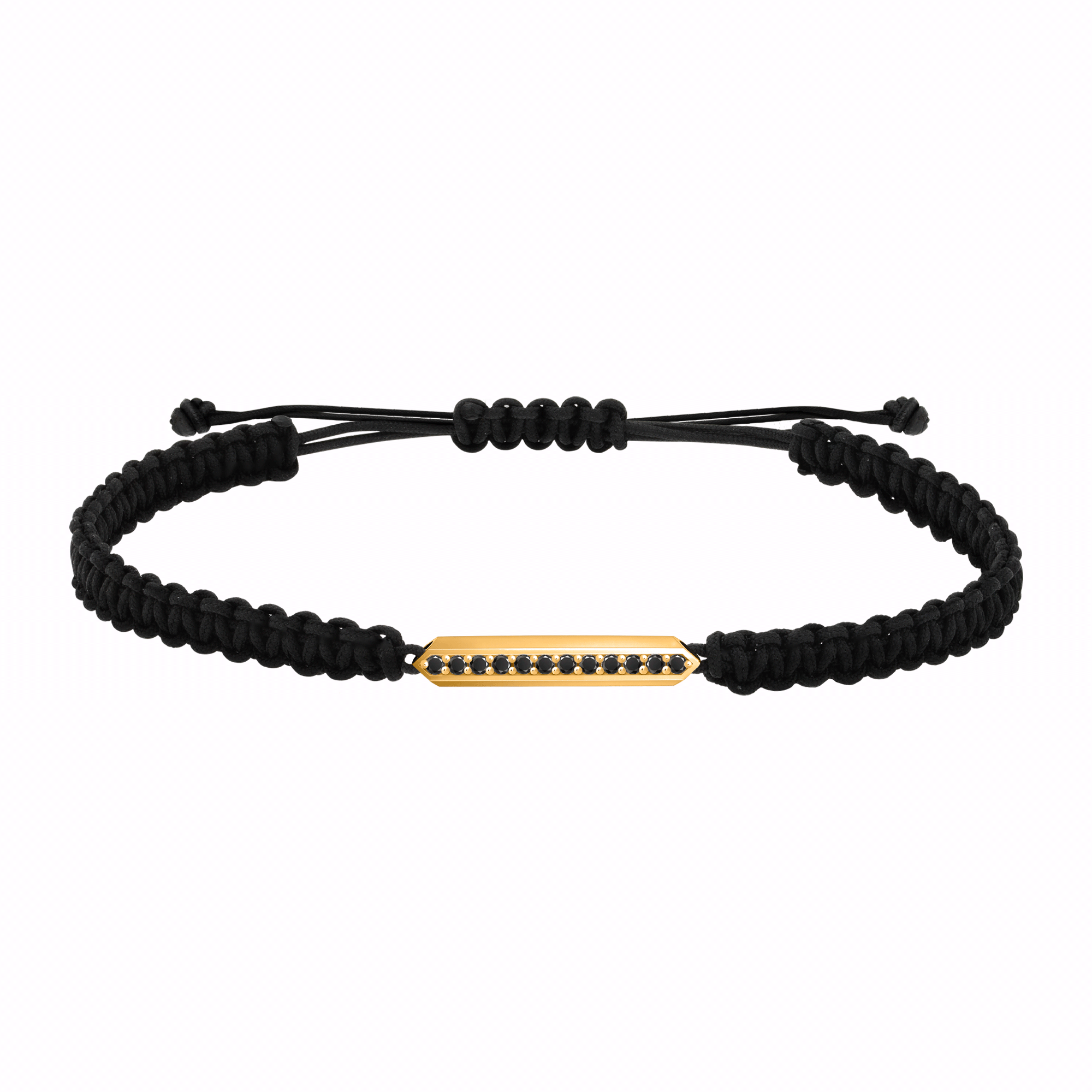 Bracelet homme diamants noirs Barrette Biseau PM