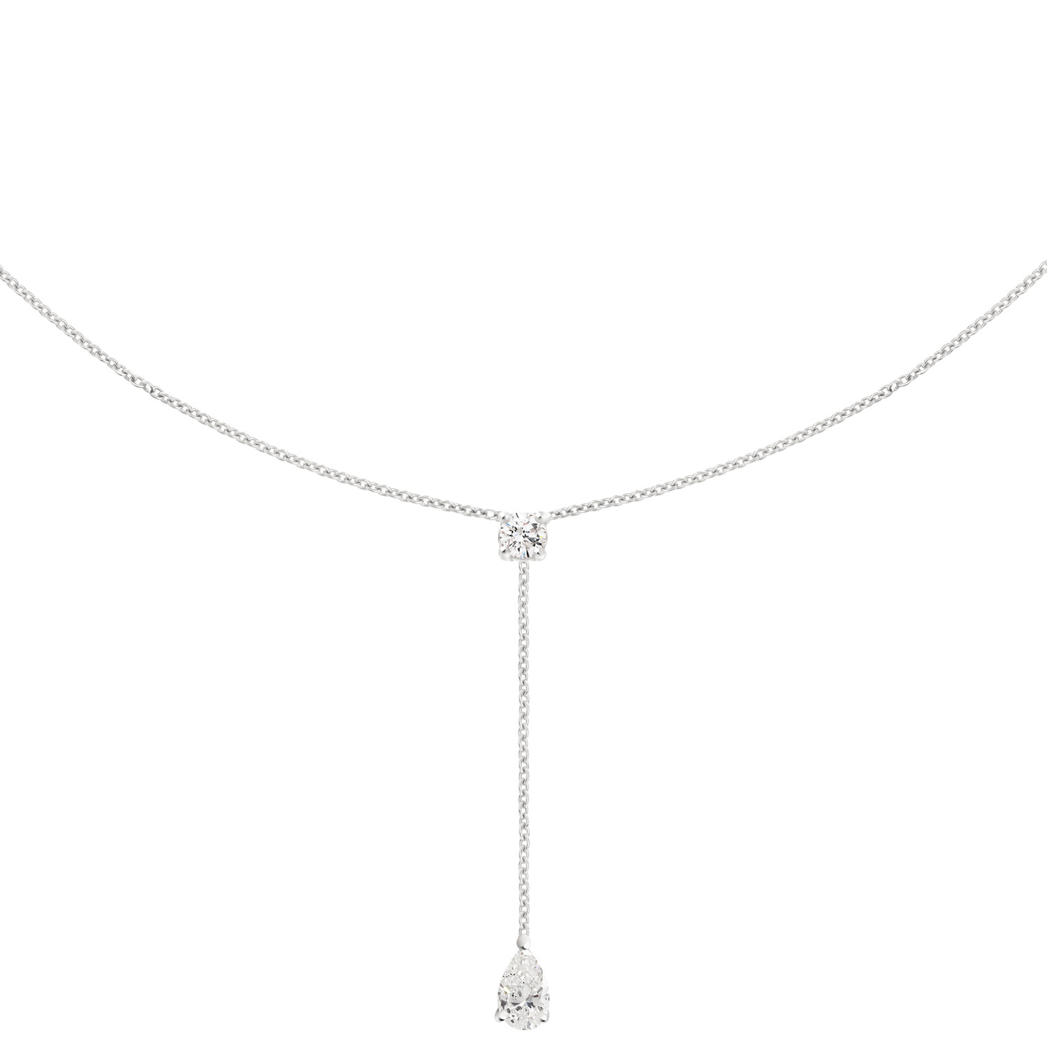Collier cravate diamants Marilyn