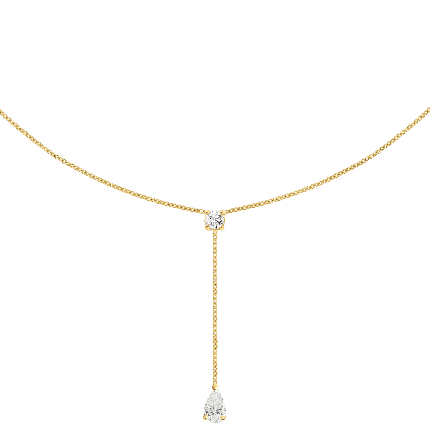 Collier cravate diamants Marilyn