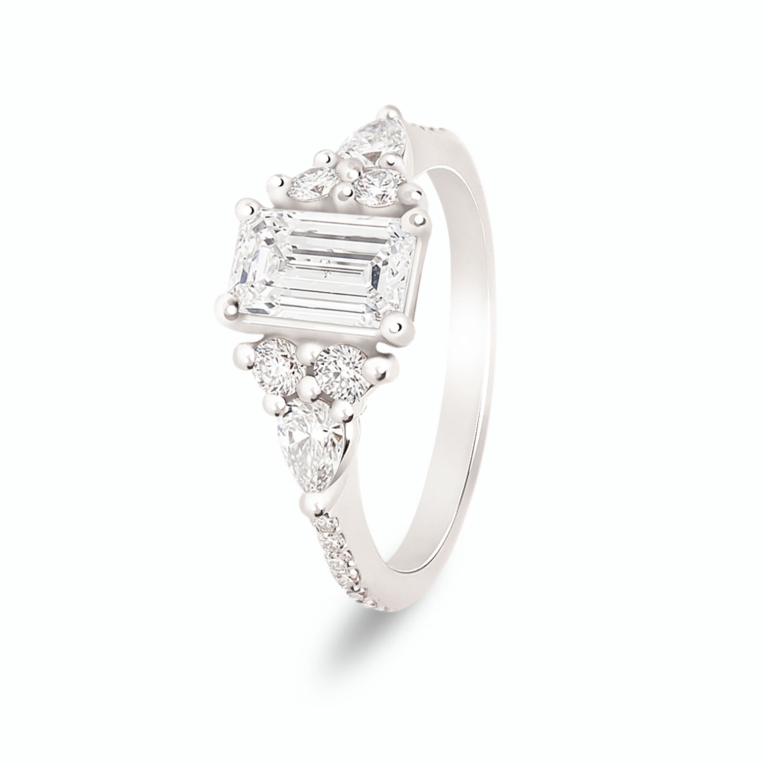 Bague de fiançailles diamants Emy