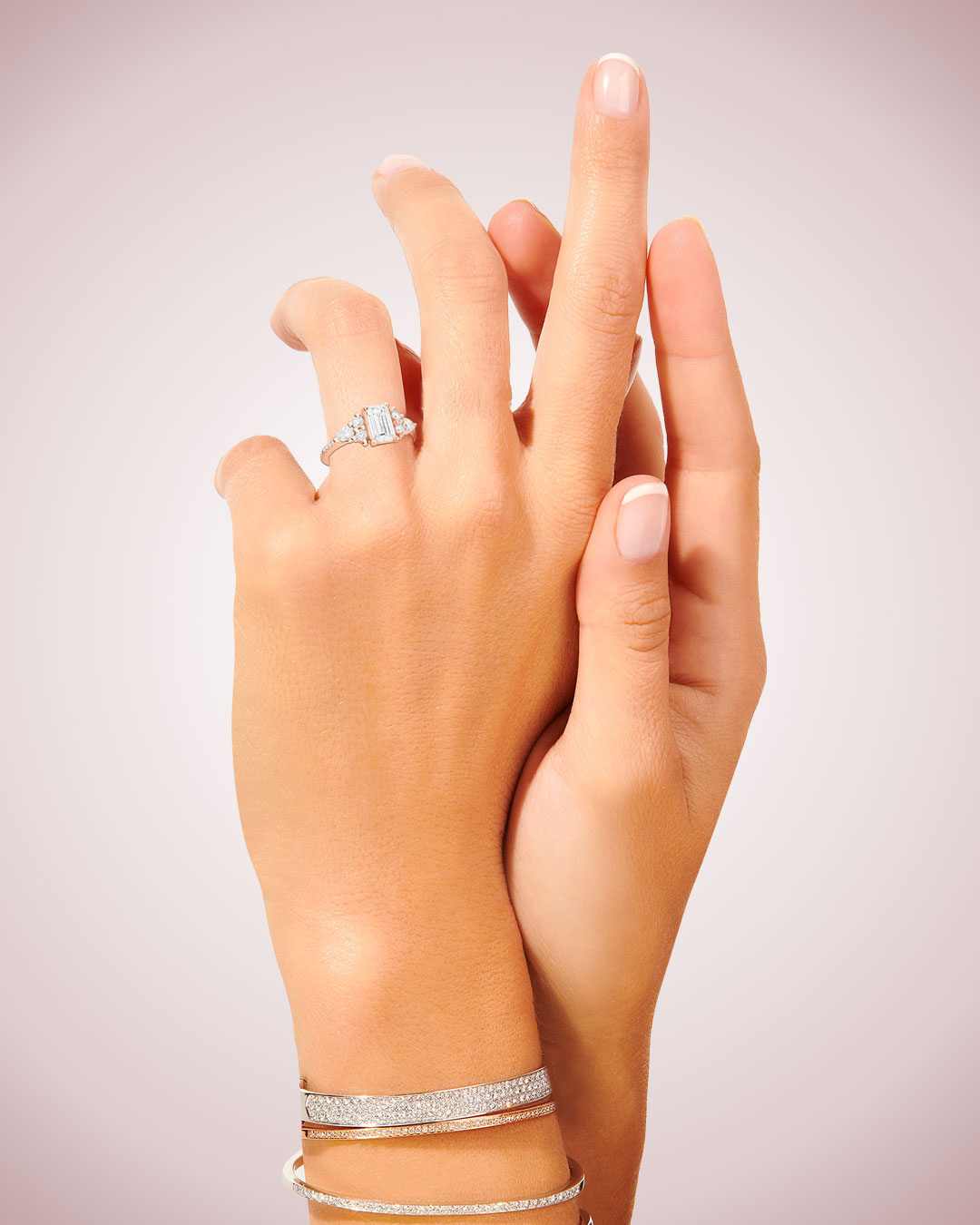 Bague de fiançailles diamants Emy