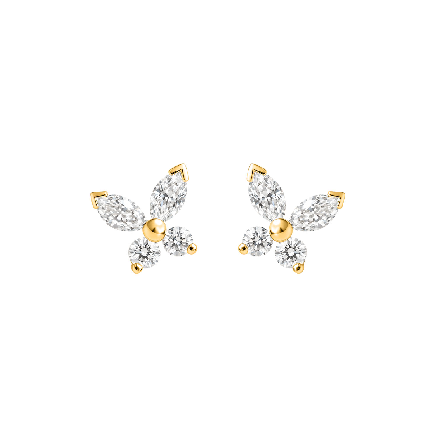 Boucles d'oreilles diamants Papillon