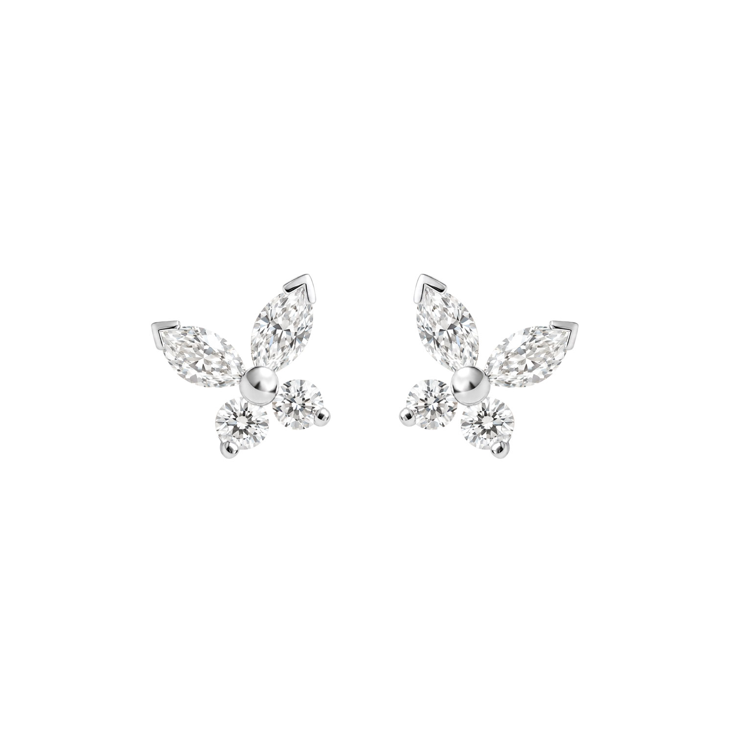 Boucles d'oreilles diamants Papillon